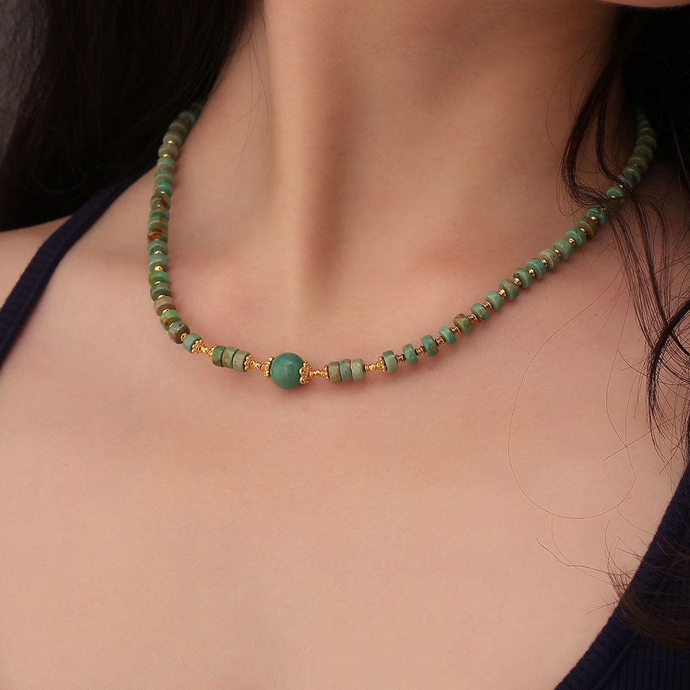 Azure Muse Turquoise Clavicle Necklace - Veilgem