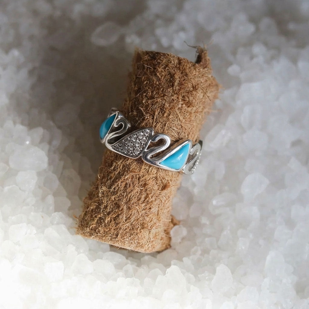 Swan Embrace Turquoise Ring - Veilgem