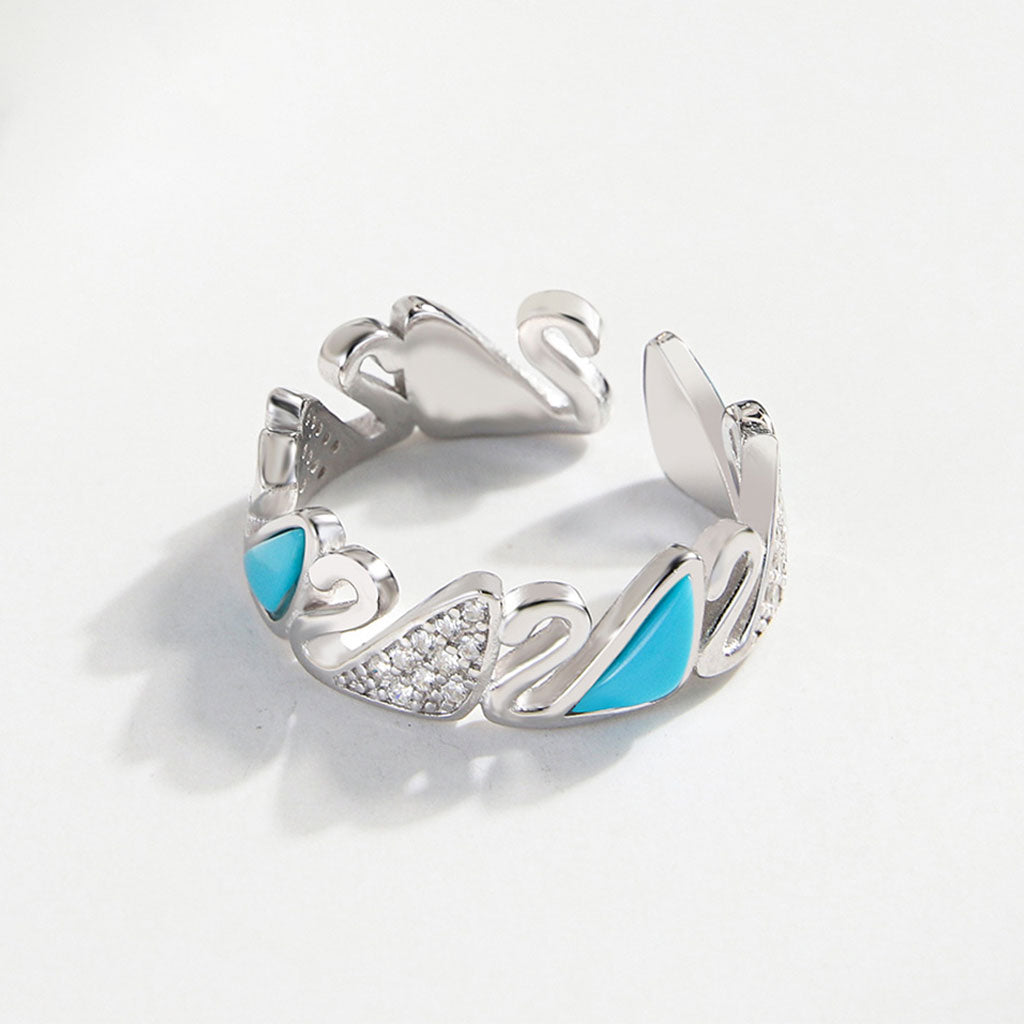Swan Embrace Turquoise Ring - Veilgem