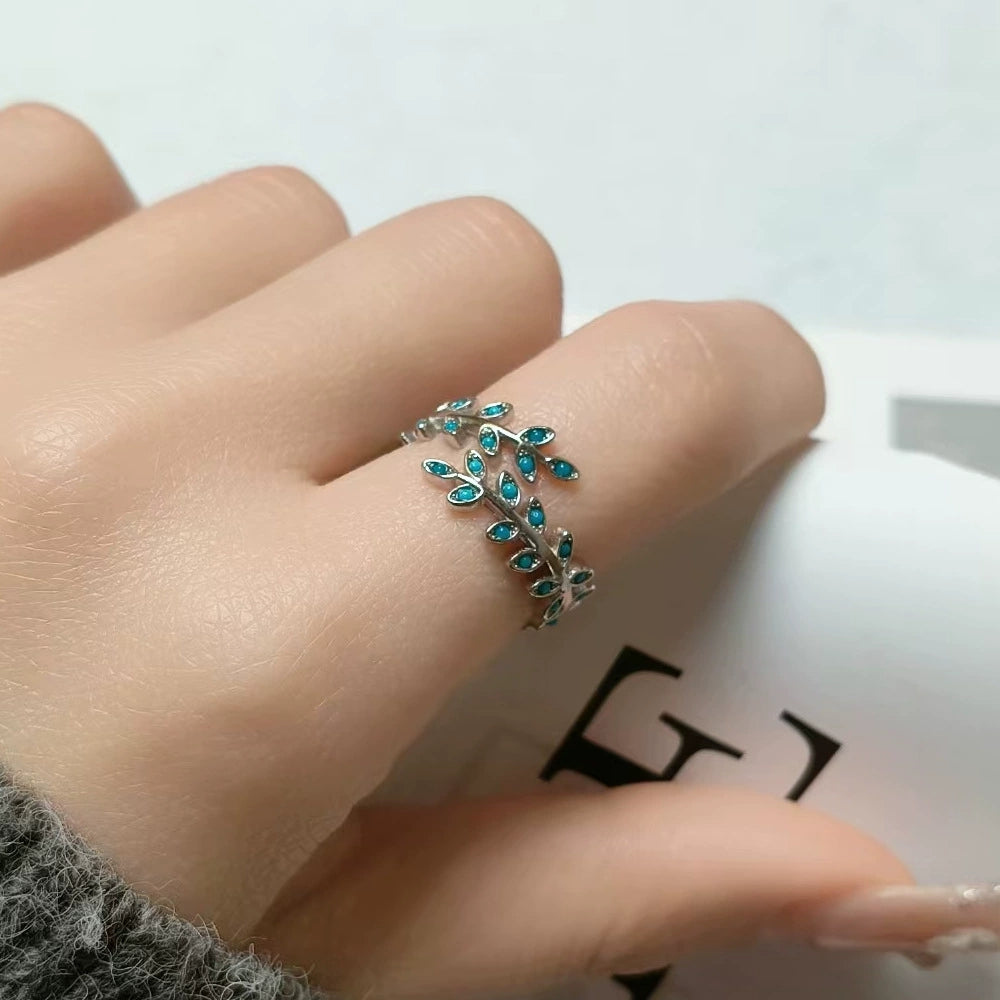 Leaf Whisper Turquoise Ring - Veilgem