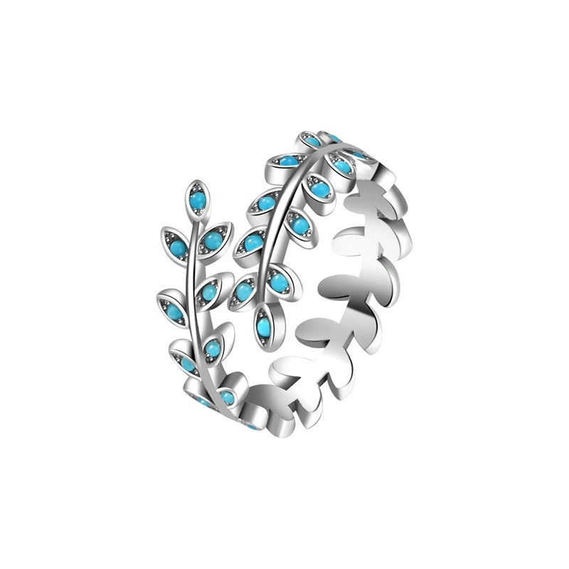 Leaf Whisper Turquoise Ring - Veilgem