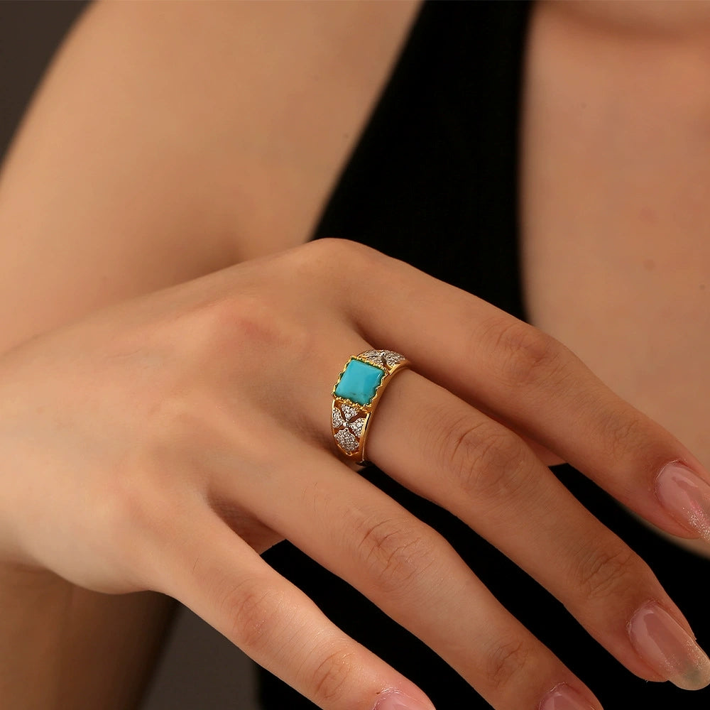 Azure Frame Turquoise Ring - Veilgem