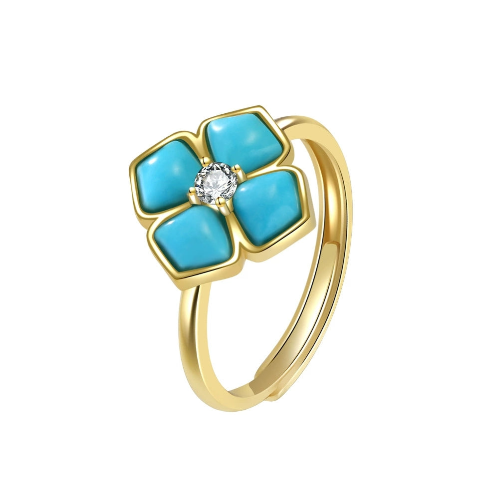 Fleur de Chance Turquoise Ring - Veilgem