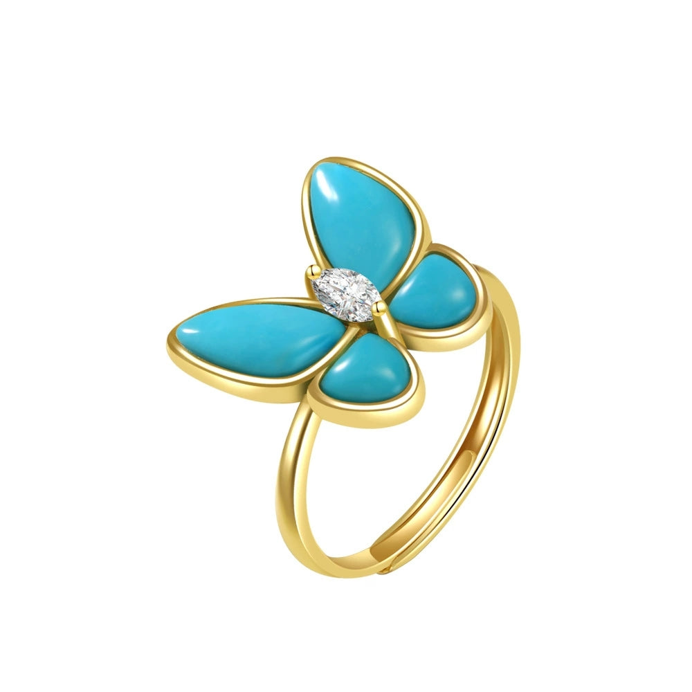Celestial Butterfly Turquoise Ring - Veilgem