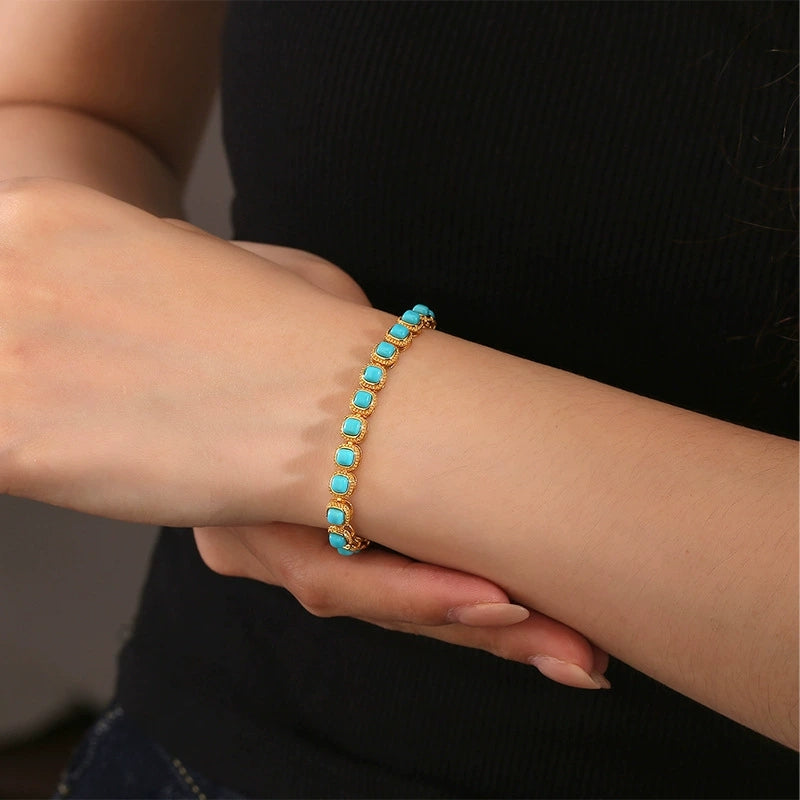 Sea Whisper Light Blue Natural Turquoise Bracelet