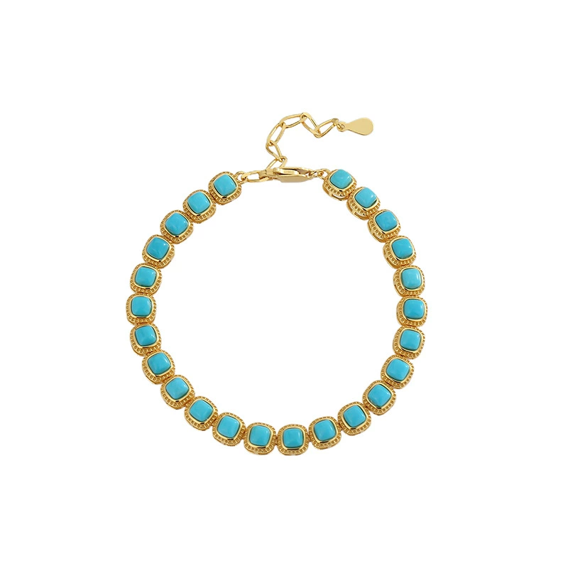 Sea Whisper Light Blue Natural Turquoise Bracelet - Veilgem