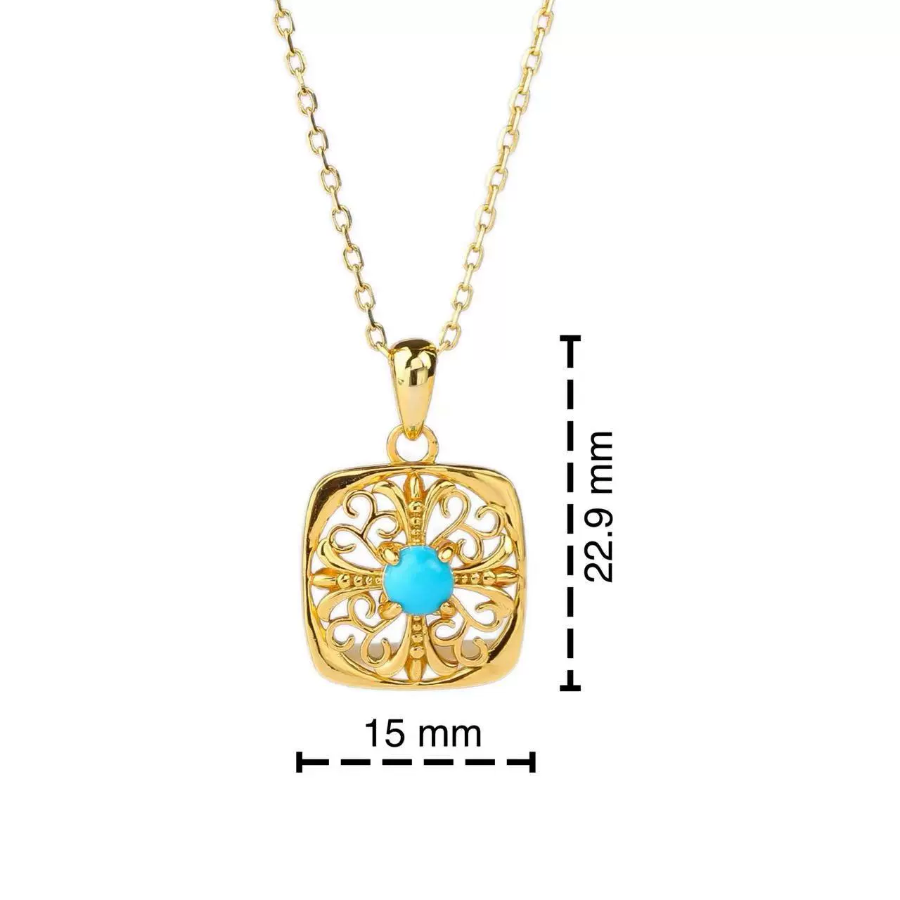 Azure Halo Turquoise Art Pendant - Veilgem