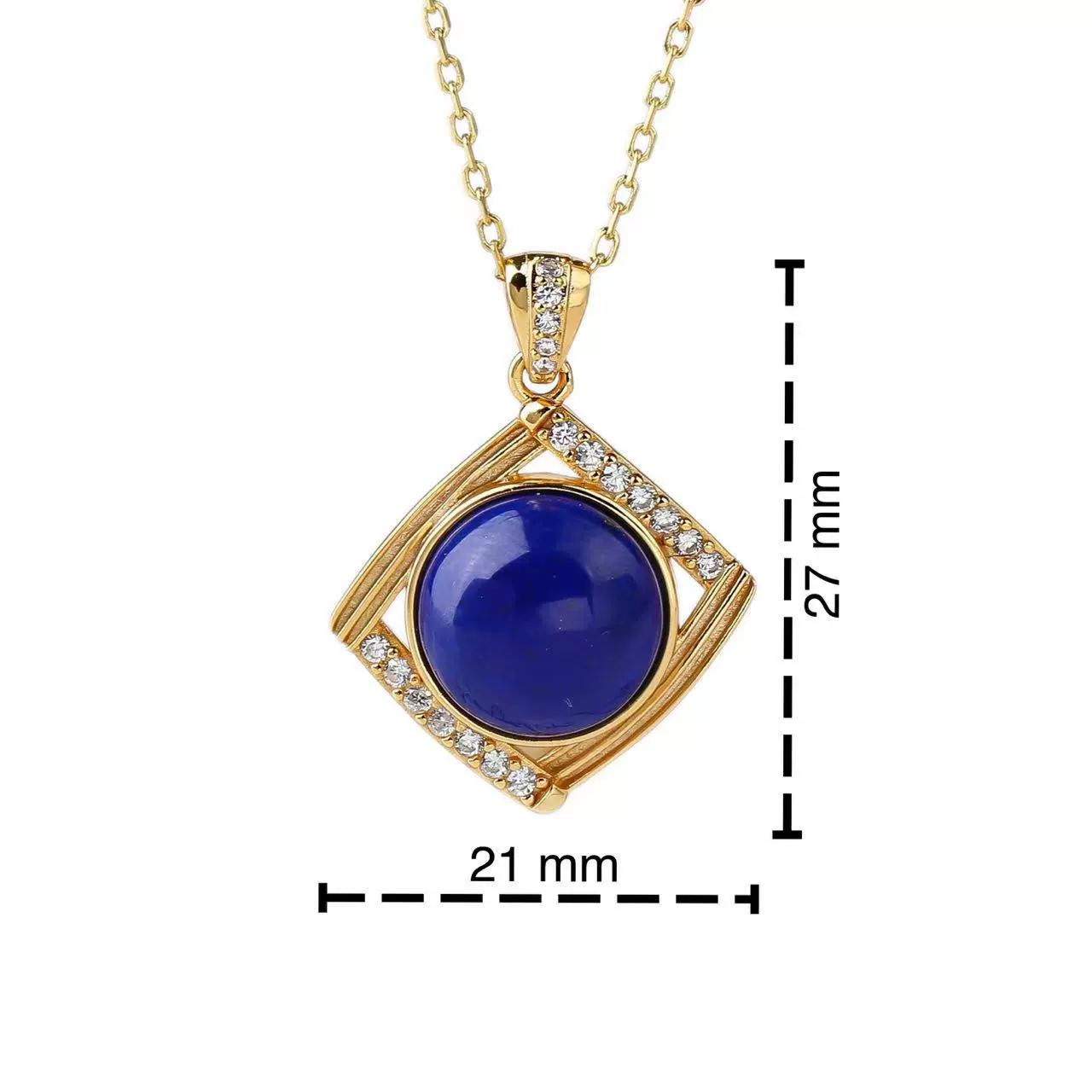 Midnight Crown Lapis Lazuli Pendant - Veilgem
