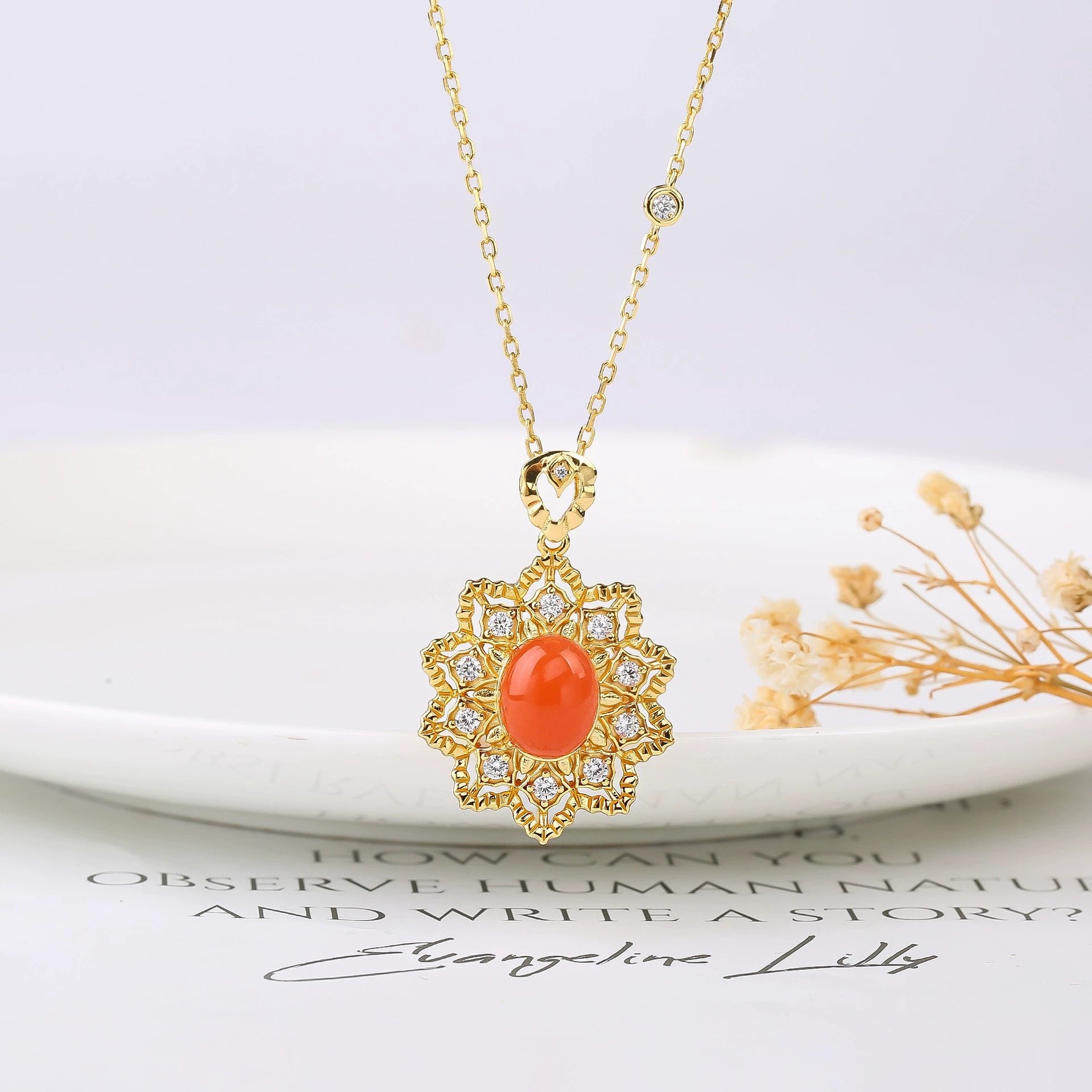 Cherry Blossom Snow Flower Sweet Pendant - Veilgem