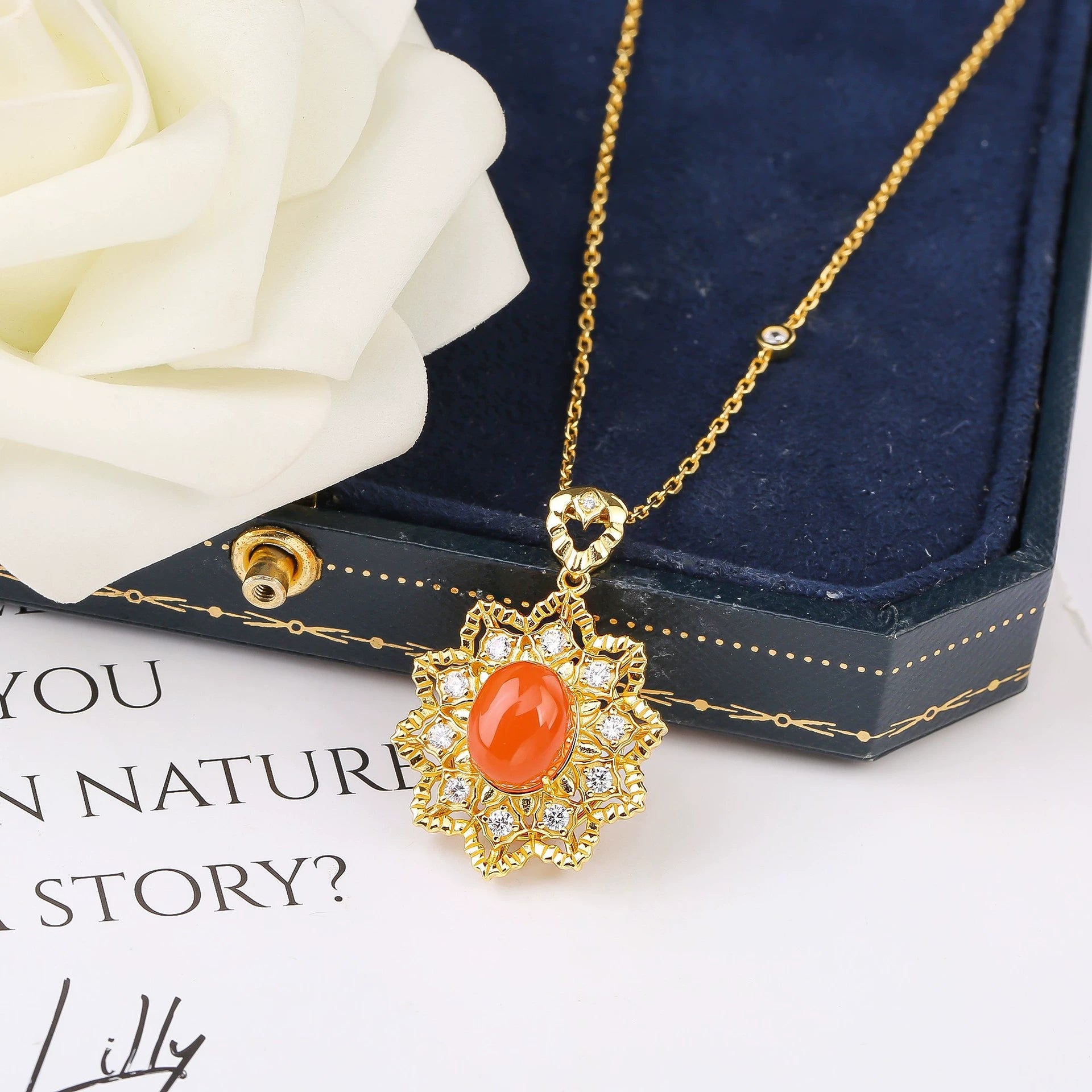 Cherry Blossom Snow Flower Sweet Pendant