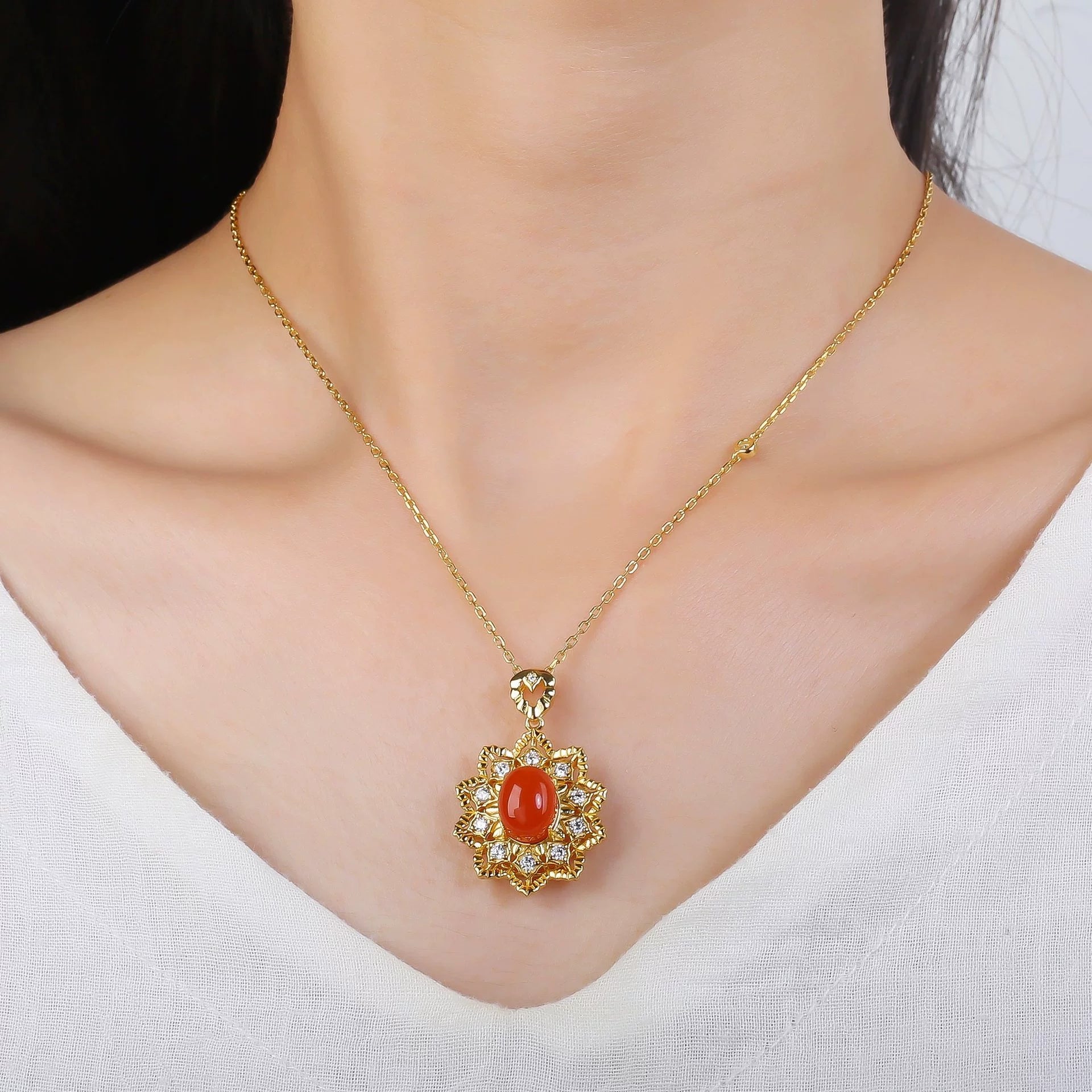 Cherry Blossom Snow Flower Sweet Pendant