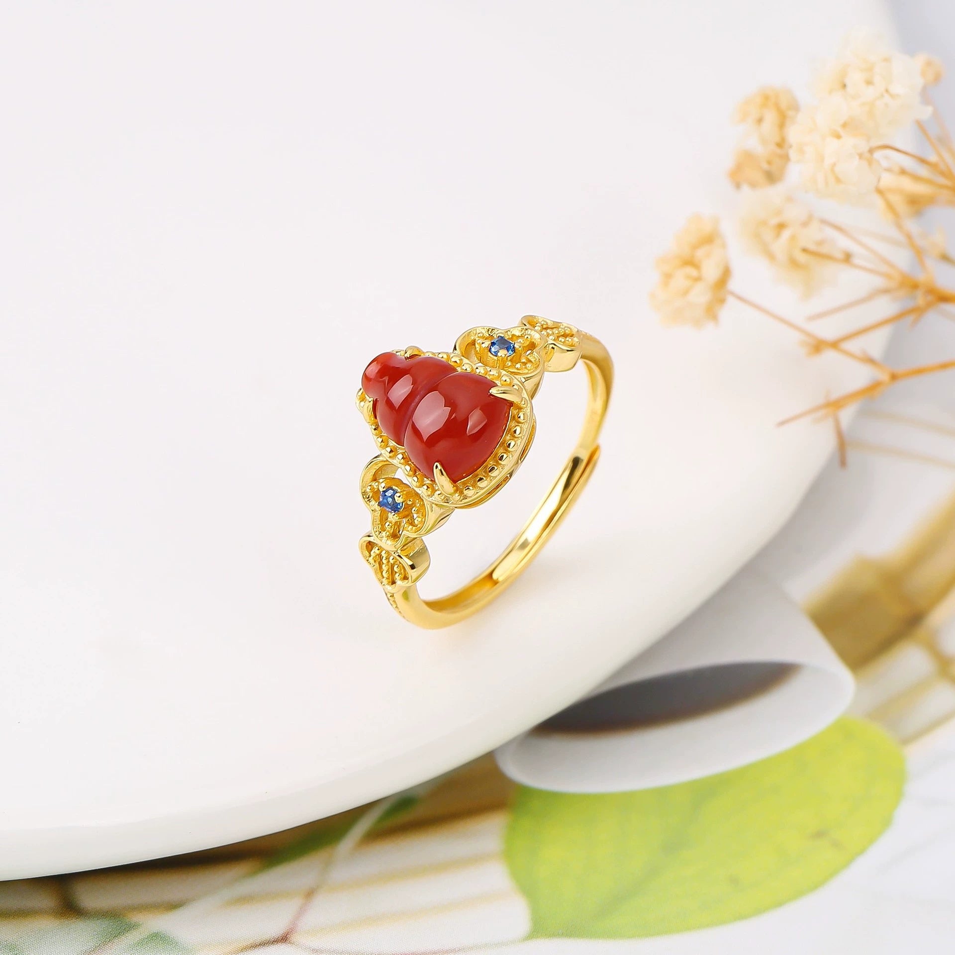 Blessed Gourd Agate Ring - Veilgem