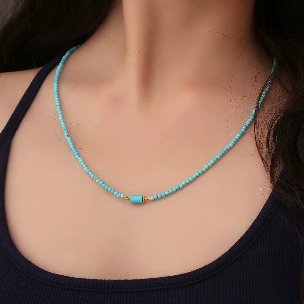 Urban Sharpness —Turquoise Collarbone Necklace - Veilgem