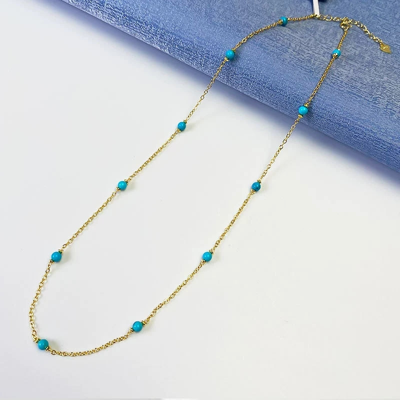 Starry Night Turquoise Starry Sky Necklace - Veilgem
