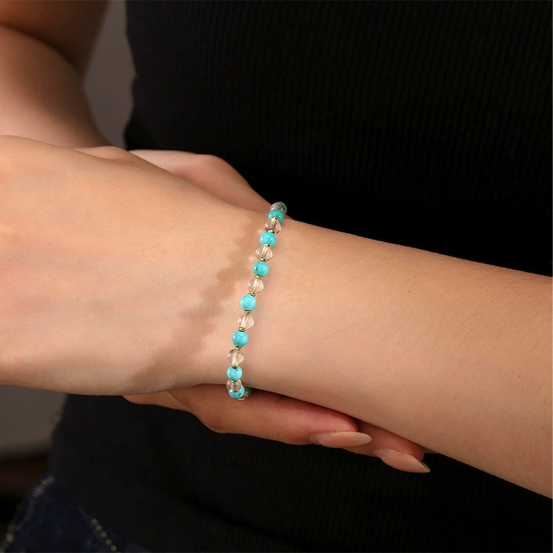 Turquoise Handmade Beaded Bracelet - Veilgem