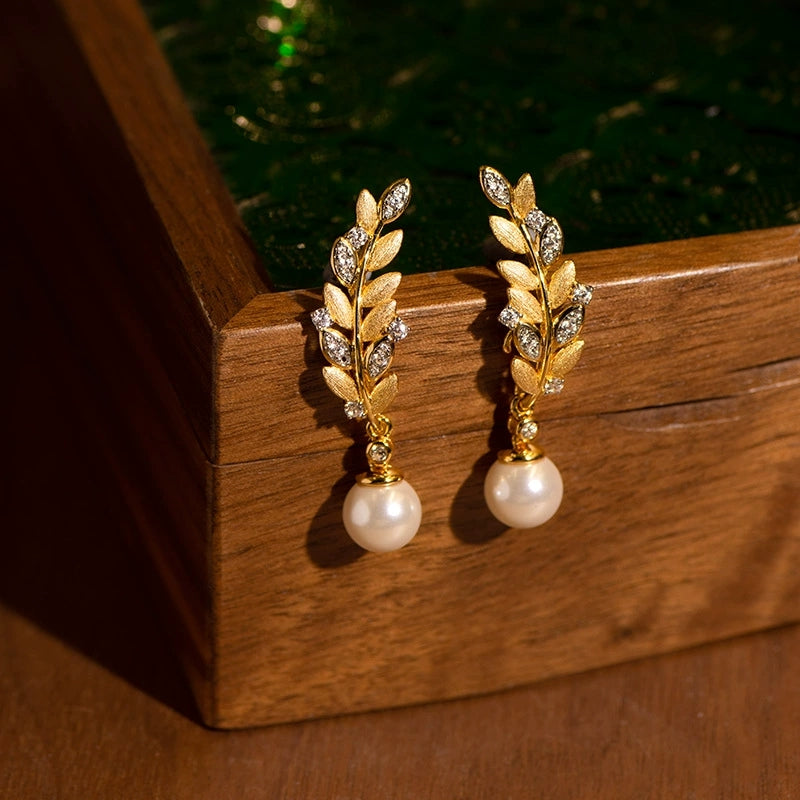 Detachable Pearl Wheat Earrings - Veilgem