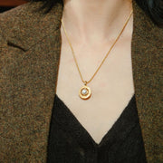 Starburst Double-Sided Rotating Pearl Necklace - Veilgem