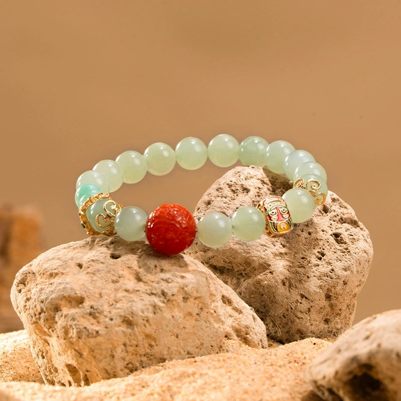 Sunny Water Serenity · Enamel Red Glow Bracelet - Veilgem