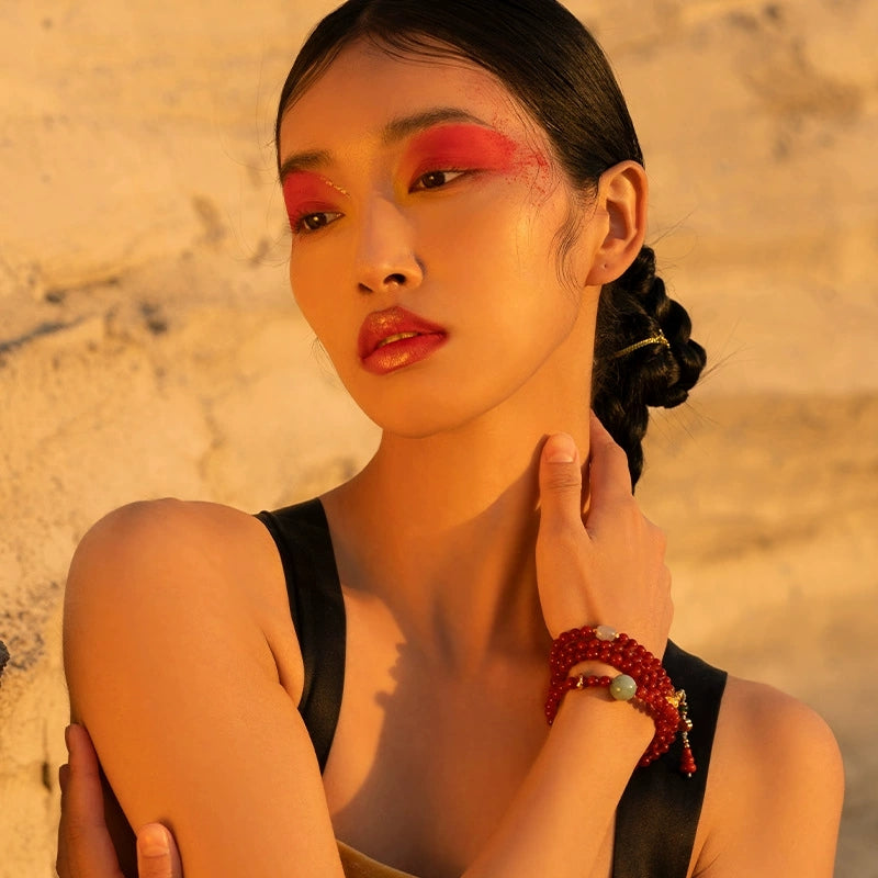 Fortune Layers Whisper · Multi-Gem Abundance Bracelet - Veilgem