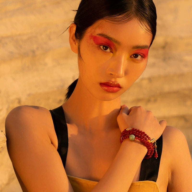 Fortune Layers Whisper · Multi-Gem Abundance Bracelet - Veilgem