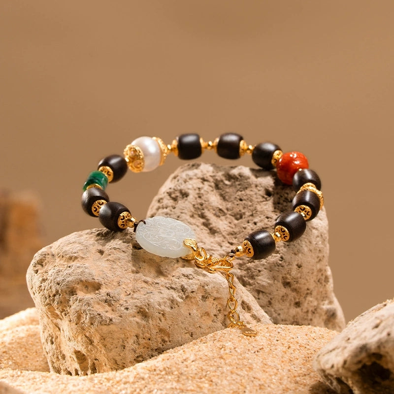 Agarwood Zen Harmony · Eternal Blossom Bracelet - Veilgem