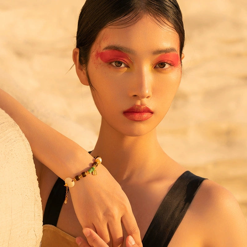 Agarwood Zen Harmony · Eternal Blossom Bracelet - Veilgem