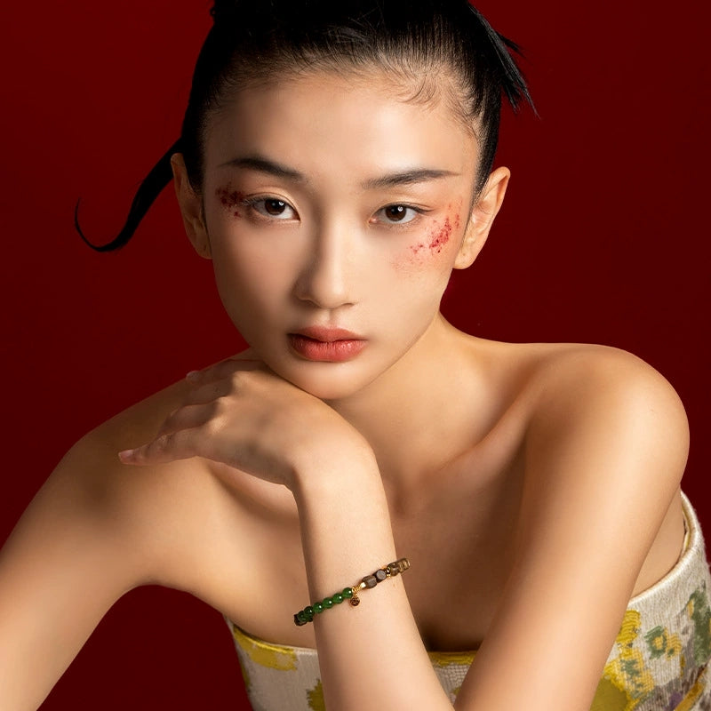 Eternal Harmony Jade & Agarwood Bracelet - Veilgem