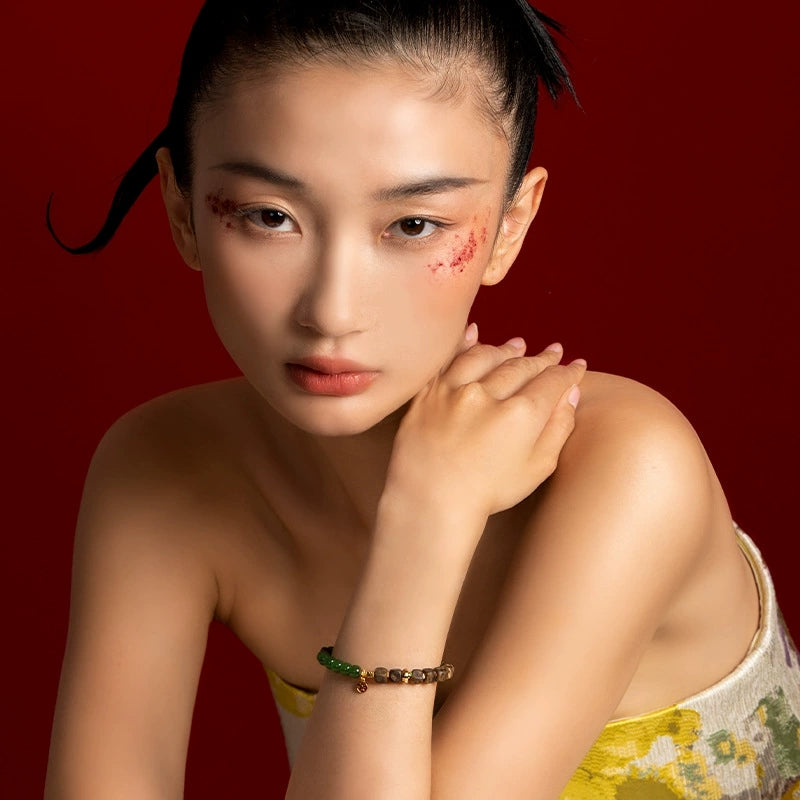 Eternal Harmony Jade & Agarwood Bracelet - Veilgem