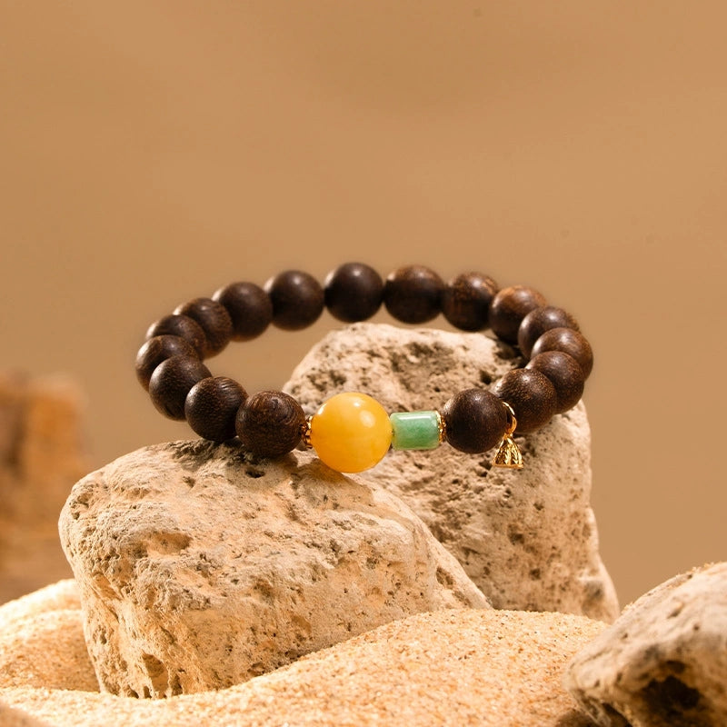Lotus Serenity Agarwood Bracelet - Veilgem