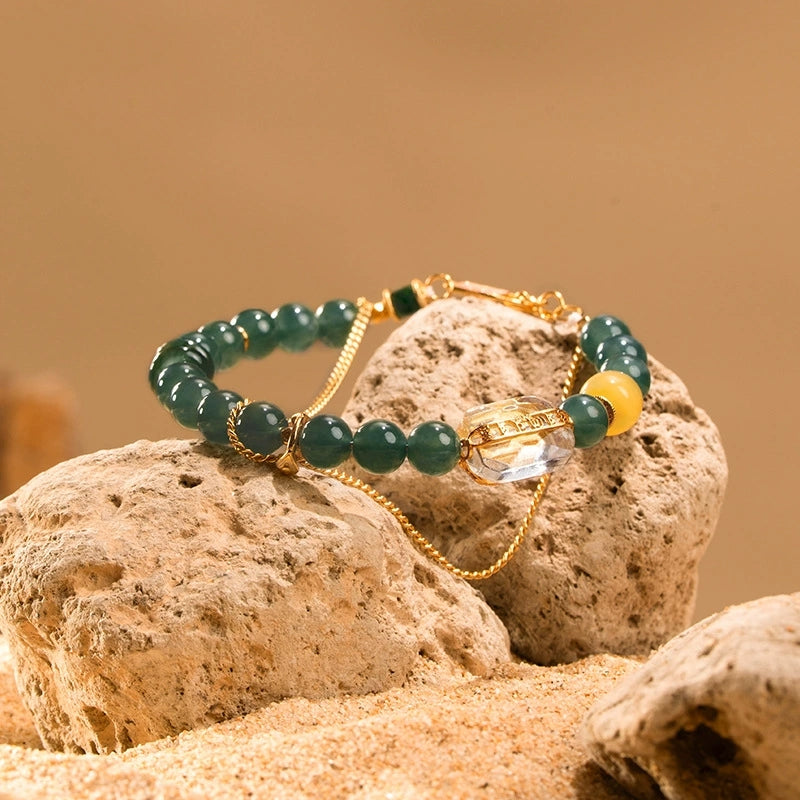 Ocean Whisper Guatemala Jade Bracelet - Veilgem