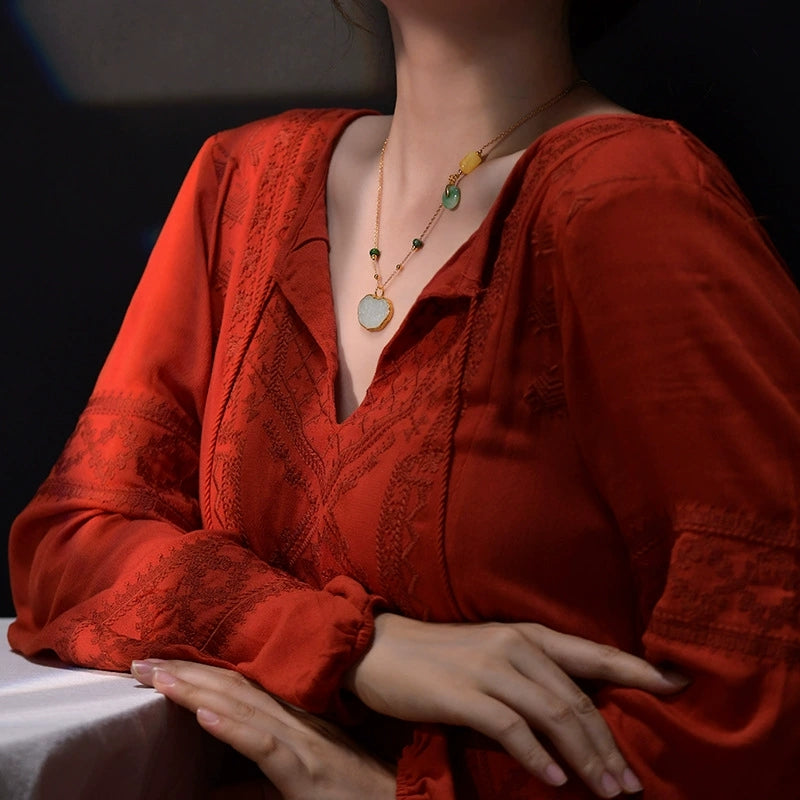 Ruyi Cloud Whisper Pendant Necklace - Veilgem