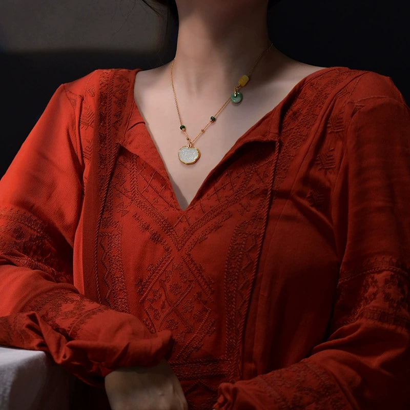 Ruyi Cloud Whisper Pendant Necklace - Veilgem