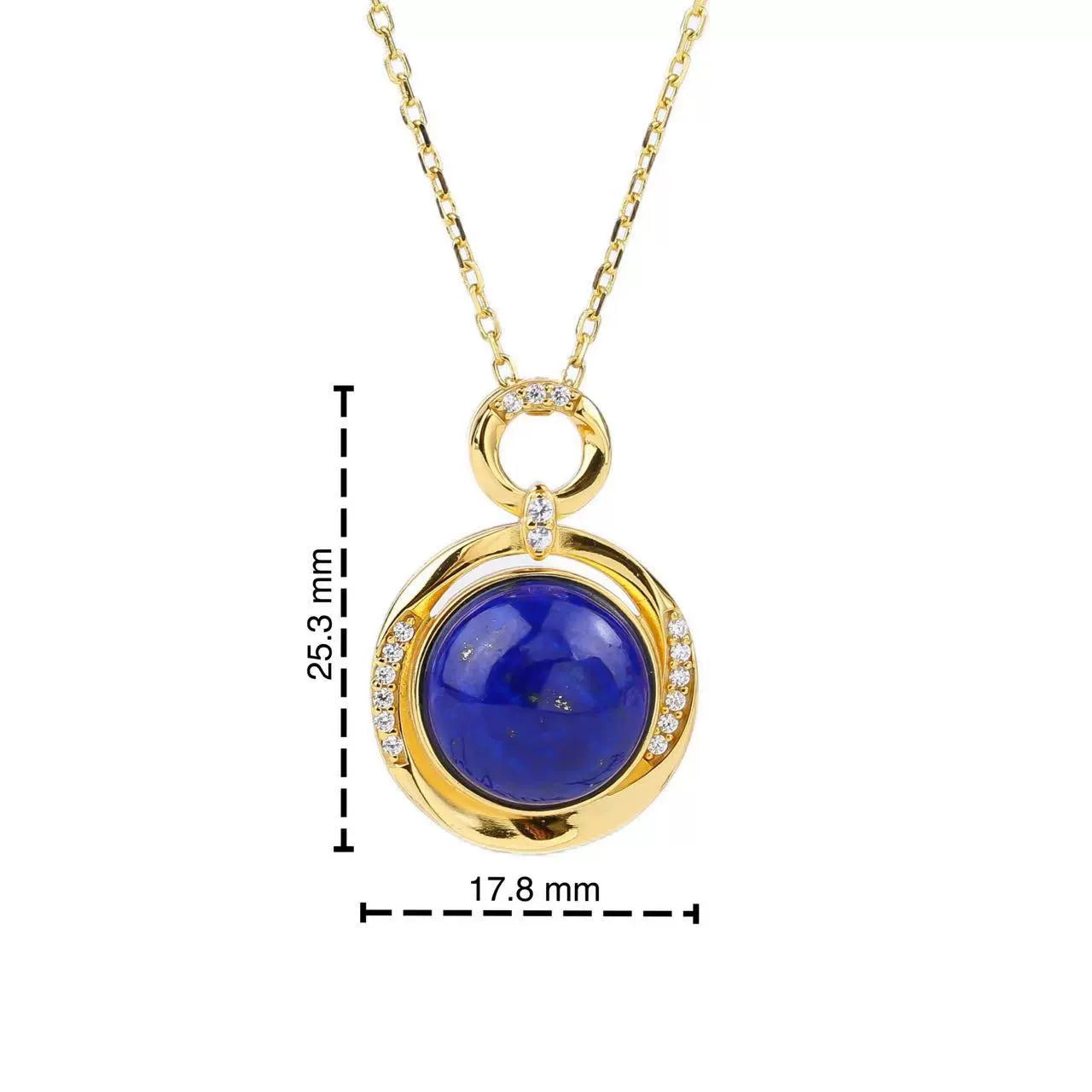 Celestial Embrace Lapis Lazuli Pendant Necklace - Veilgem