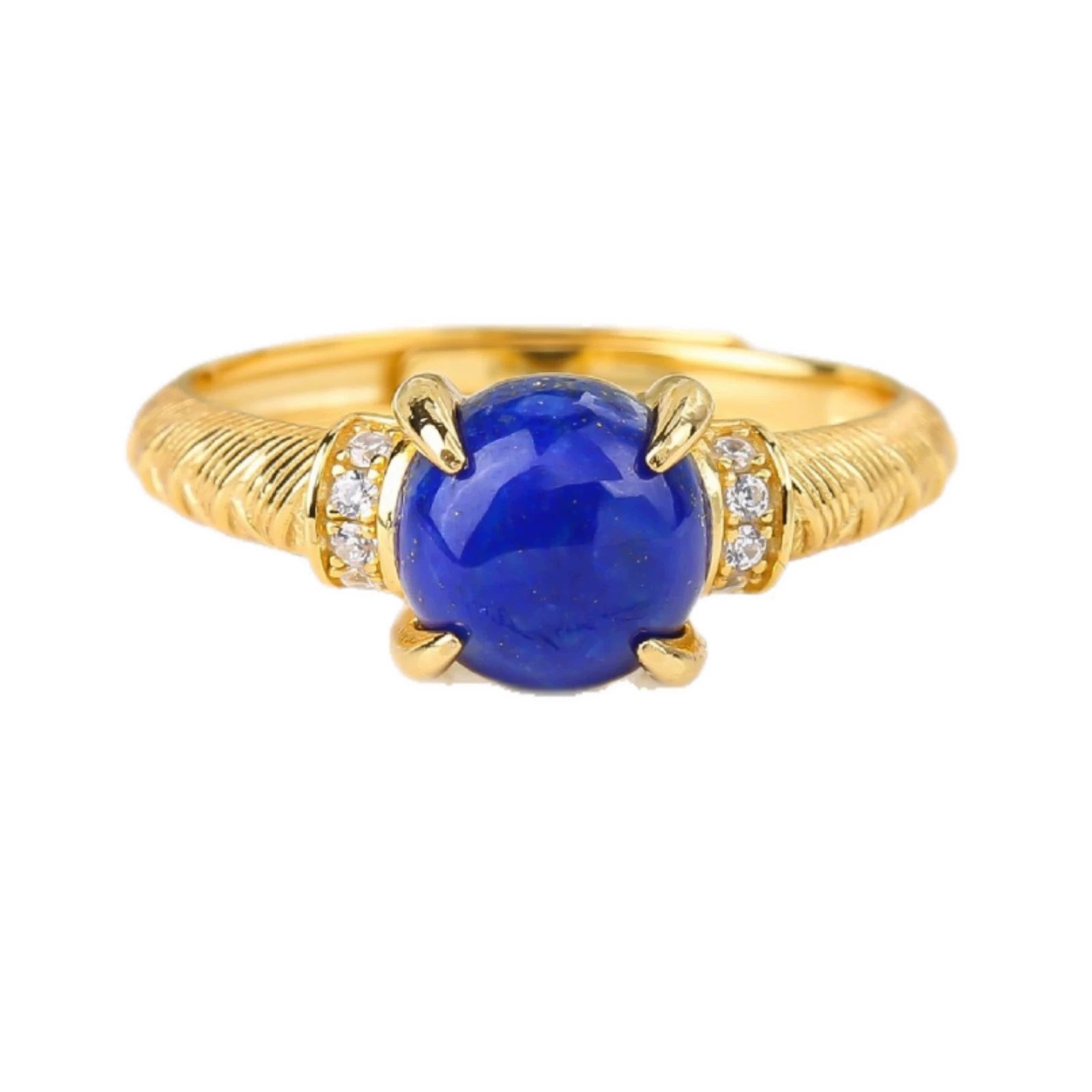Starry Whisper · 18K Gold Lapis Lazuli Adjustable Ring - Veilgem