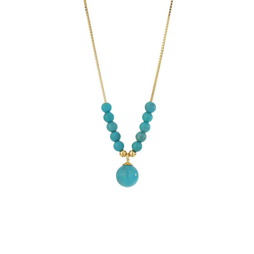 Azure Muse Turquoise Bead Necklace - Veilgem