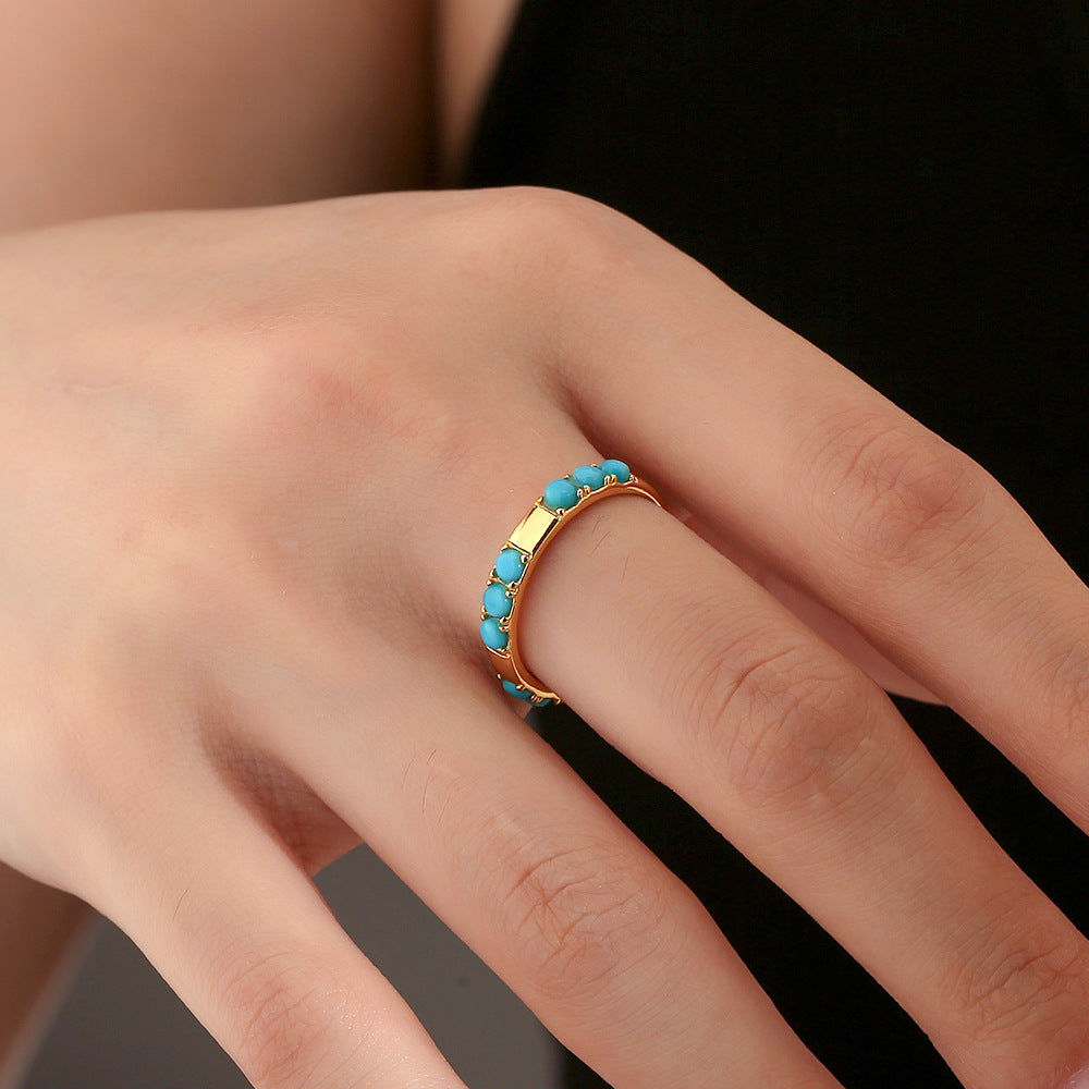 Eternal Halo Turquoise Ring - Veilgem
