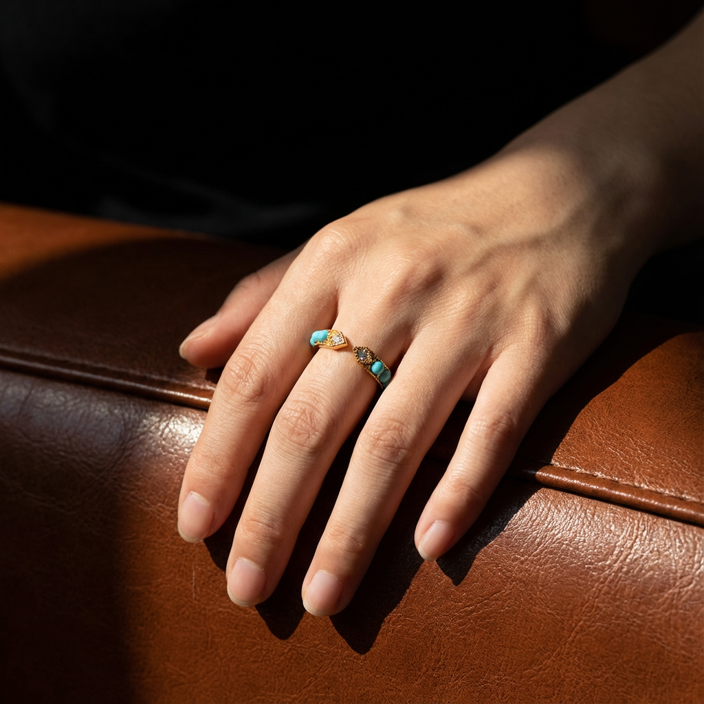 Wanderer’s Arrow Turquoise Ring - Veilgem