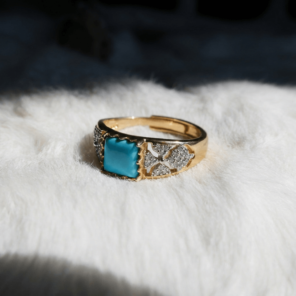 Azure Frame Turquoise Ring - Veilgem