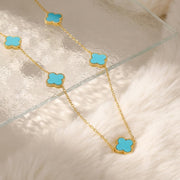 Celeste Clover Turquoise Necklace - Veilgem