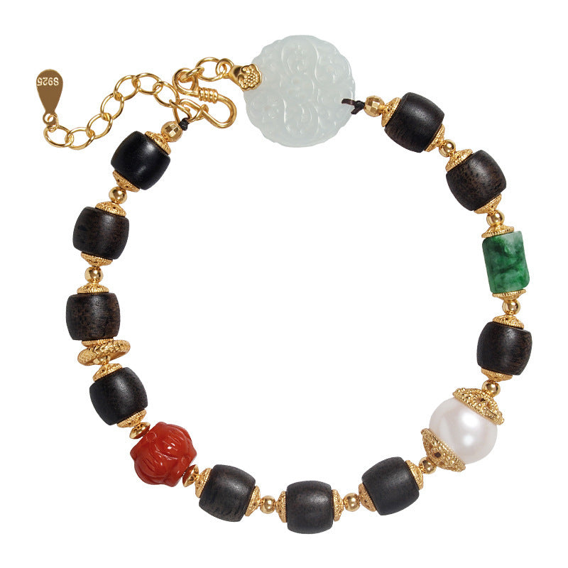 Agarwood Zen Harmony · Eternal Blossom Bracelet - Veilgem