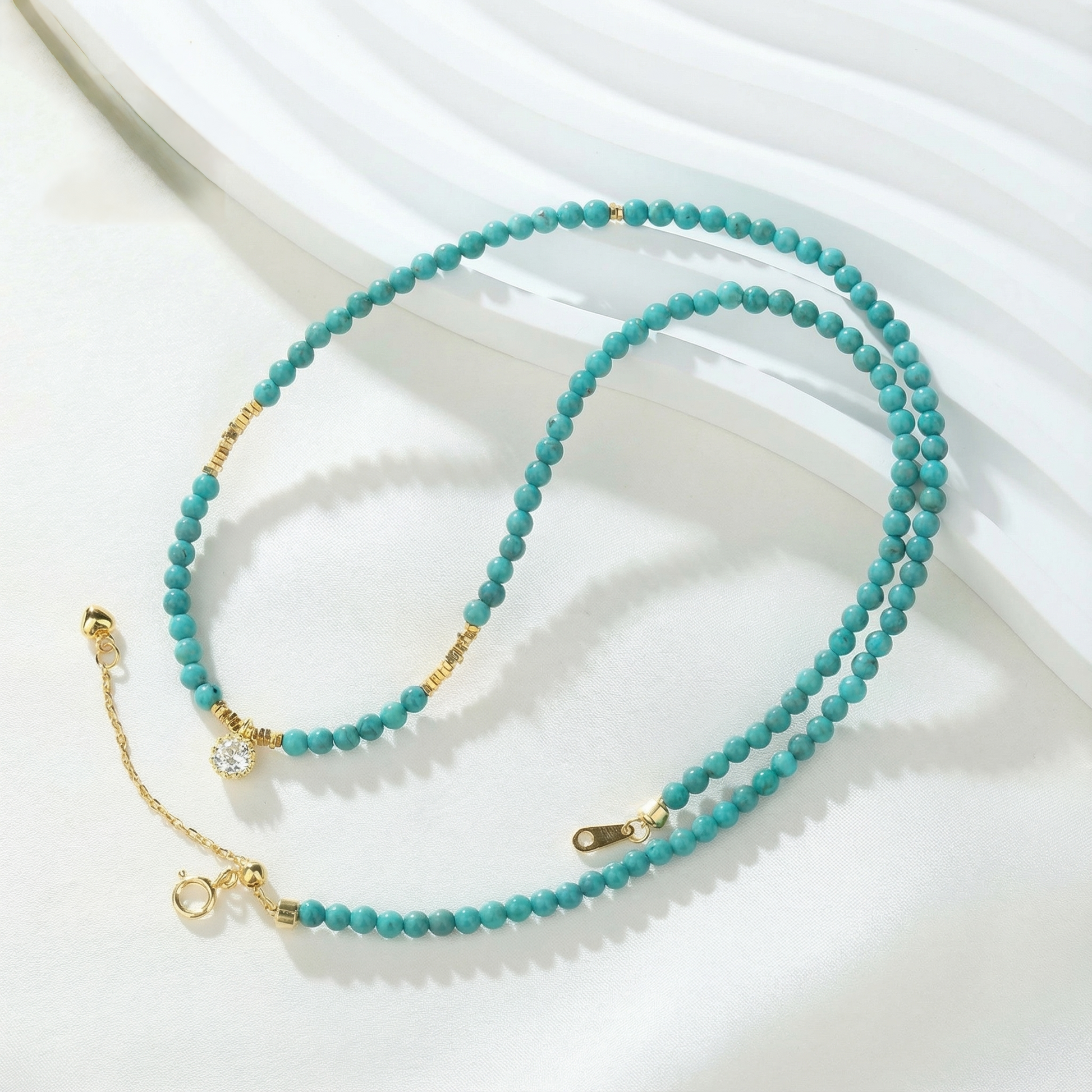 Turquoise City Microparticle Turquoise Clavicle Necklace - Veilgem