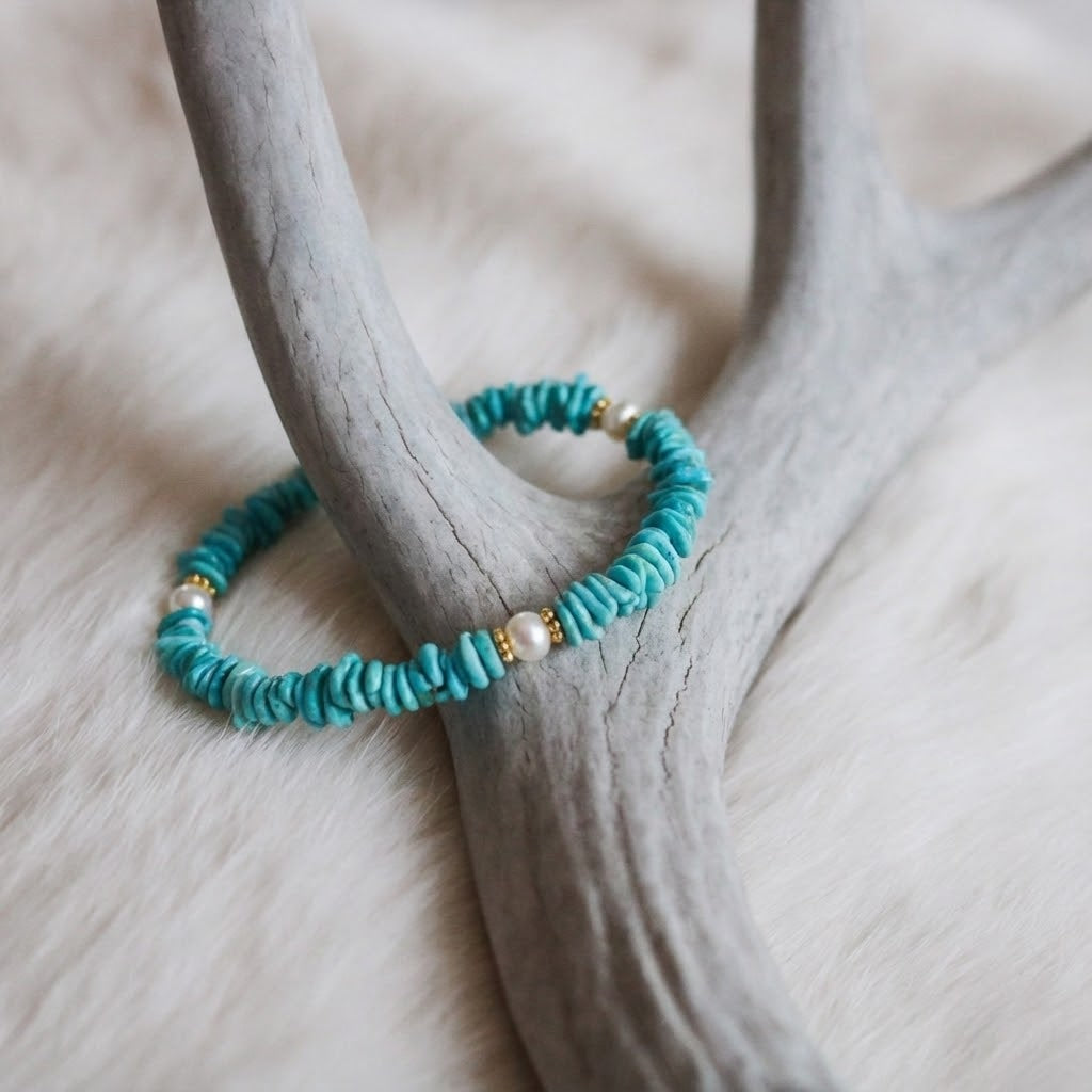 Turquoise Muse Pearl Bracelet - Veilgem