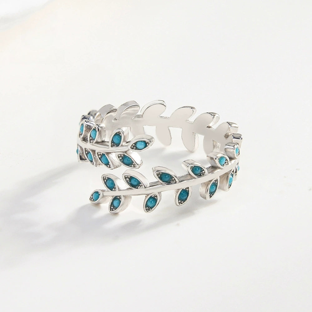 Leaf Whisper Turquoise Ring - Veilgem