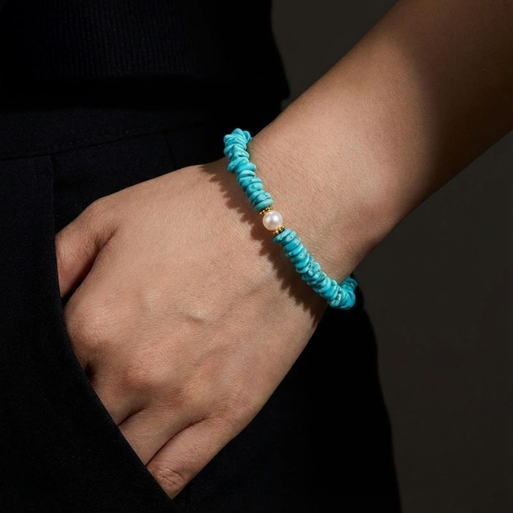 Turquoise Muse Pearl Bracelet - Veilgem
