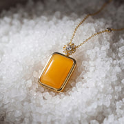 Amber Whisper Openwork Pendant - Vintage Tranquil Pendant - Veilgem