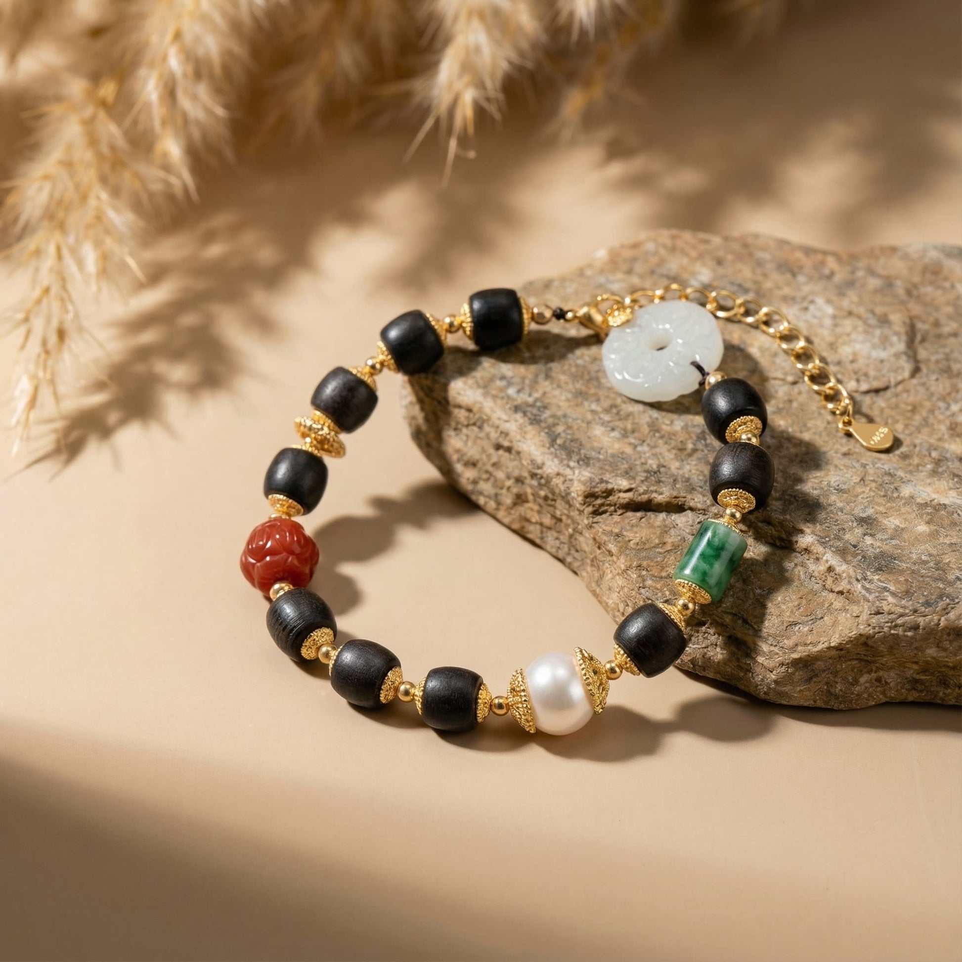 Agarwood Zen Harmony · Eternal Blossom Bracelet - Veilgem