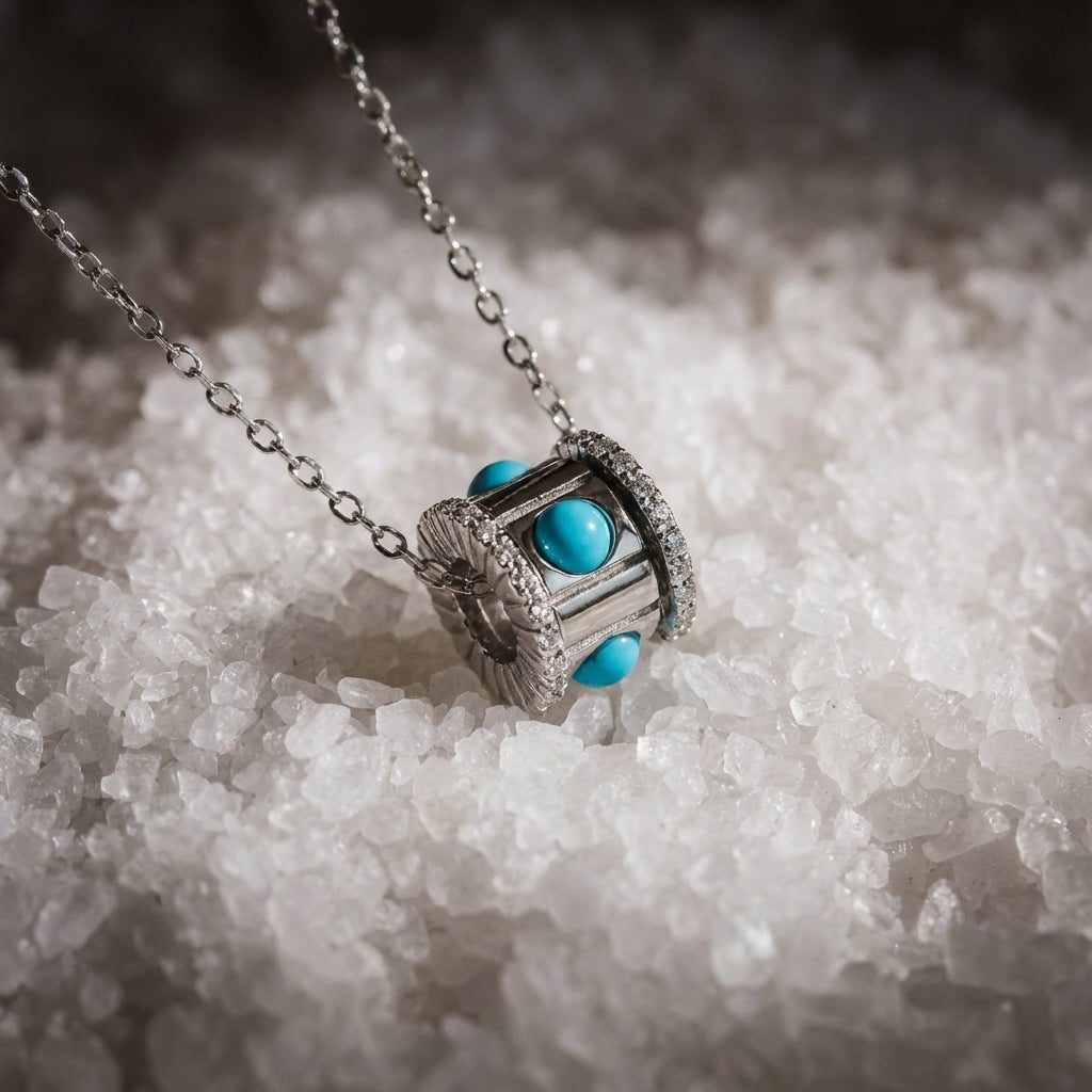 Whispered Waistline Turquoise Necklace - Veilgem