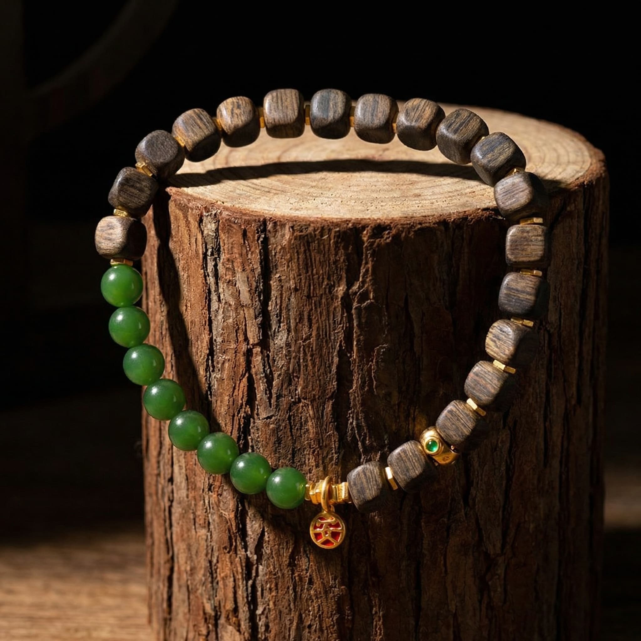 Eternal Harmony Jade & Agarwood Bracelet