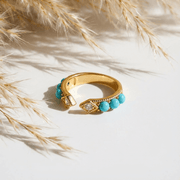 Wanderer’s Arrow Turquoise Ring - Veilgem