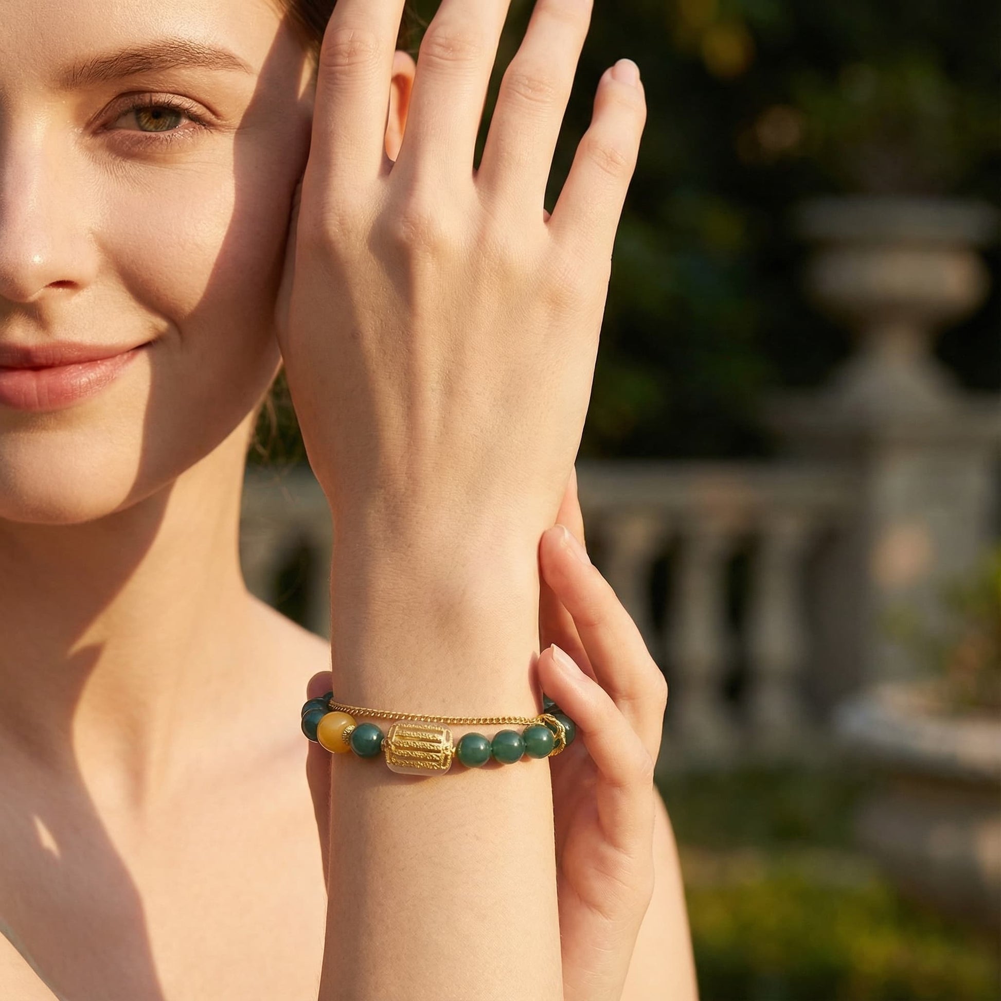 Ocean Whisper Guatemala Jade Bracelet - Veilgem